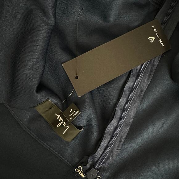 Lulus Glamorous Disposition Navy Ruched Maxi Dress Formal Evening Large NWT - Picture 12 of 12